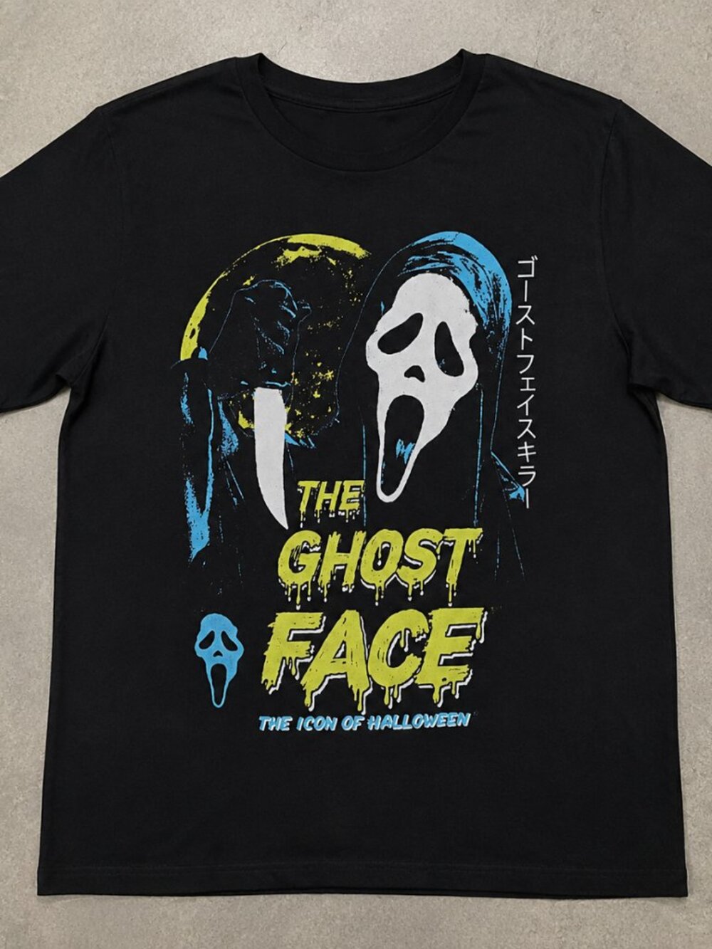 Vintage Ghostface Shirt, Retro Scream Horror Tee, Japanese Aesthetic Movie Top